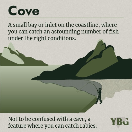 Cove: A small bay or inlet on the coastline