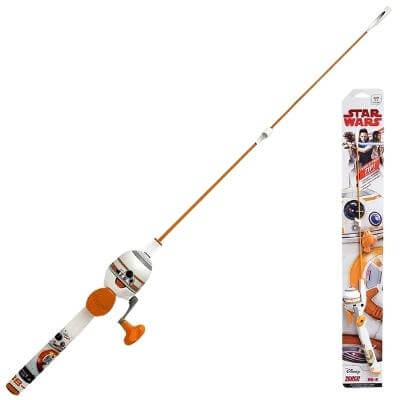 Zebco Star Wars BB8 Kids Spincast Reel and Floating Fishing Rod Combo