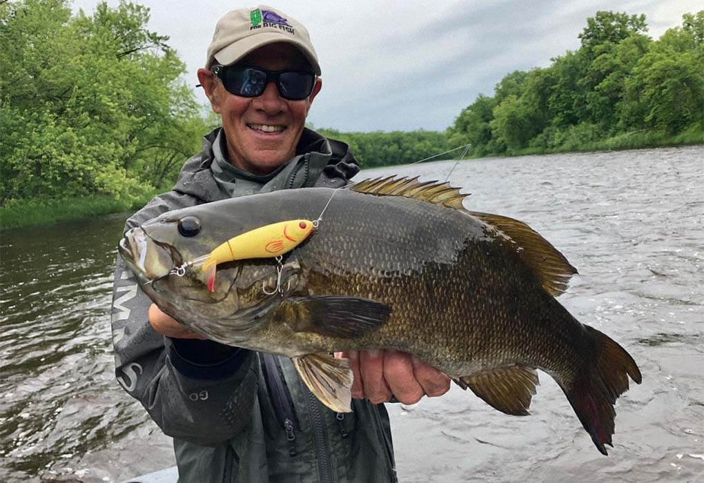 "There's nothing like catching a big smallmouth on a topwater lure," says Larry Dahlberg (photo courtesy of Larry Dahlberg)