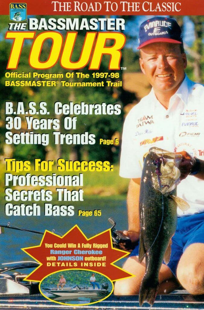 Davy Hite on the cover of the magazine The Bassmaster Tour