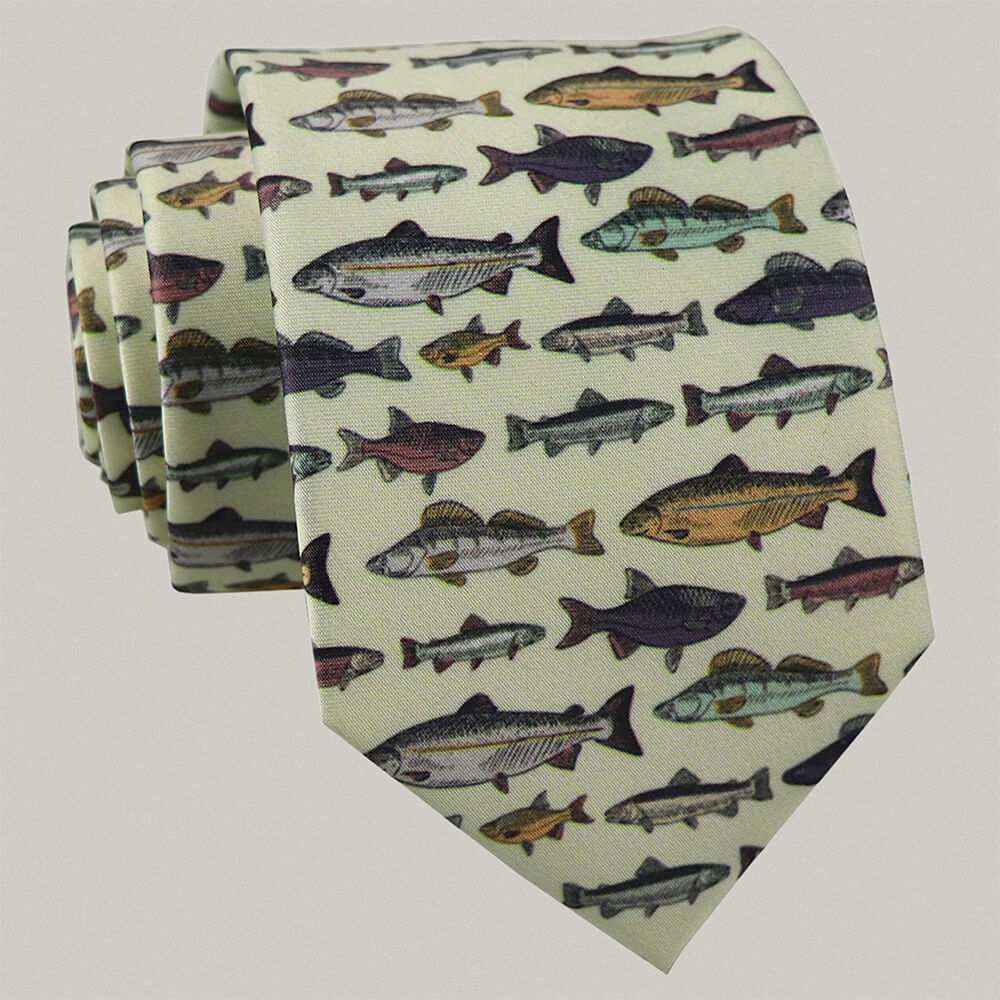 funny fishing tie