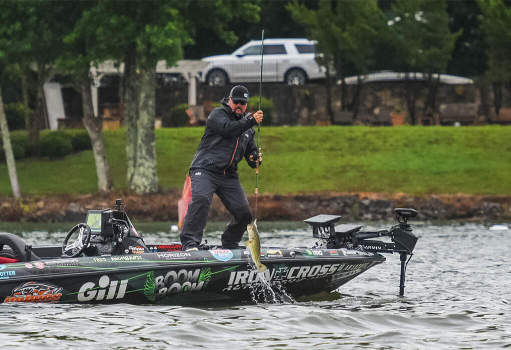 Fred Roumbanis knows there are ways to catch bass on heavily pressured lakes (photo by Charles Waldorf/Major League Fishing)