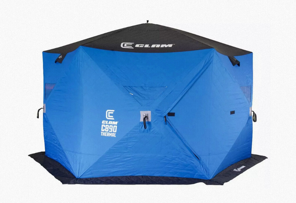 CLAM 6 Person Pop Up Ice Fishing Shelter